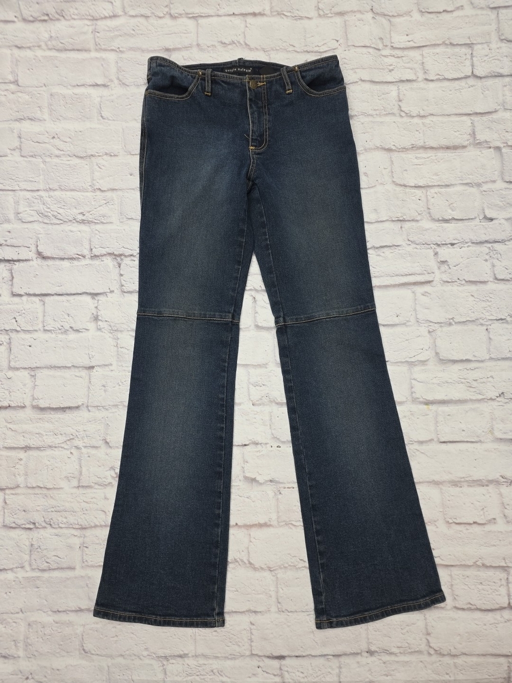 Sergio Valente Bootcut Jeans Sz 29(30x33) Dark Blue Denim Mid-Rise Western